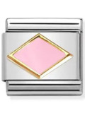 Maillon Nomination classic losange rose 