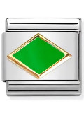 Maillon Nomination classic losange vert 