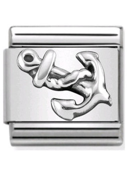 Maillon Nomination classic ancre de bateau en Argent