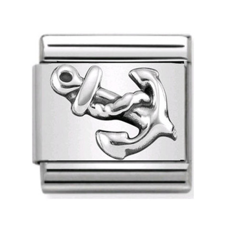 Maillon Nomination classic ancre de bateau en Argent