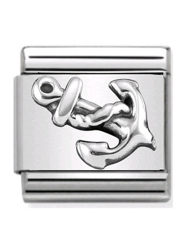 Maillon Nomination classic ancre de bateau en Argent
