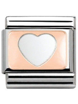 Maillon Nomination classic coeur Or rose