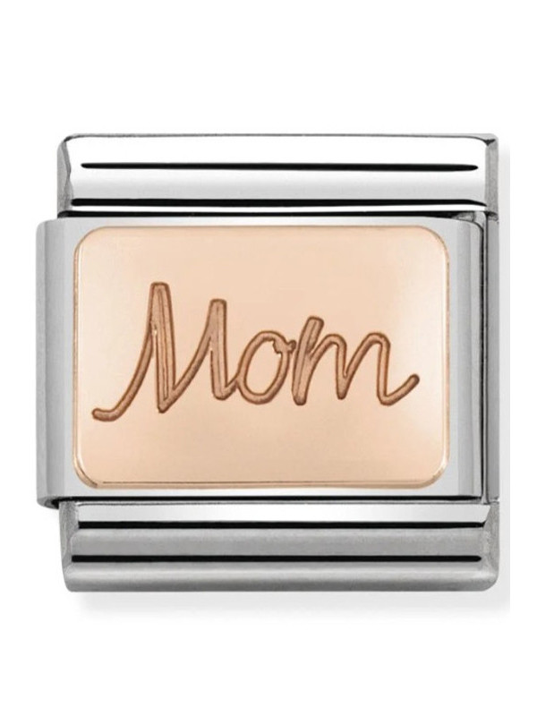 Maillon Nomination classic Maman en Or rose