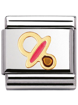 Maillon Nomination classic tétine rose