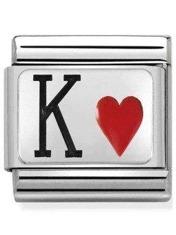 Maillon Nomination classic roi de coeur en Argent