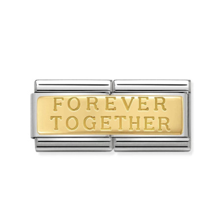 Maillon Nomination classic double Or jaune Forever Together