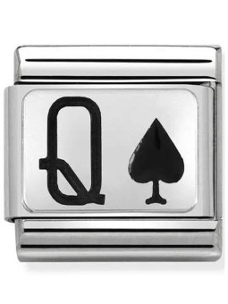 Maillon Nomination classic dame de pique en Argent