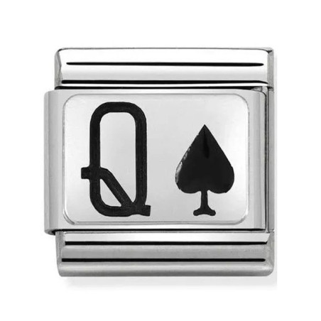 Maillon Nomination classic dame de pique en Argent