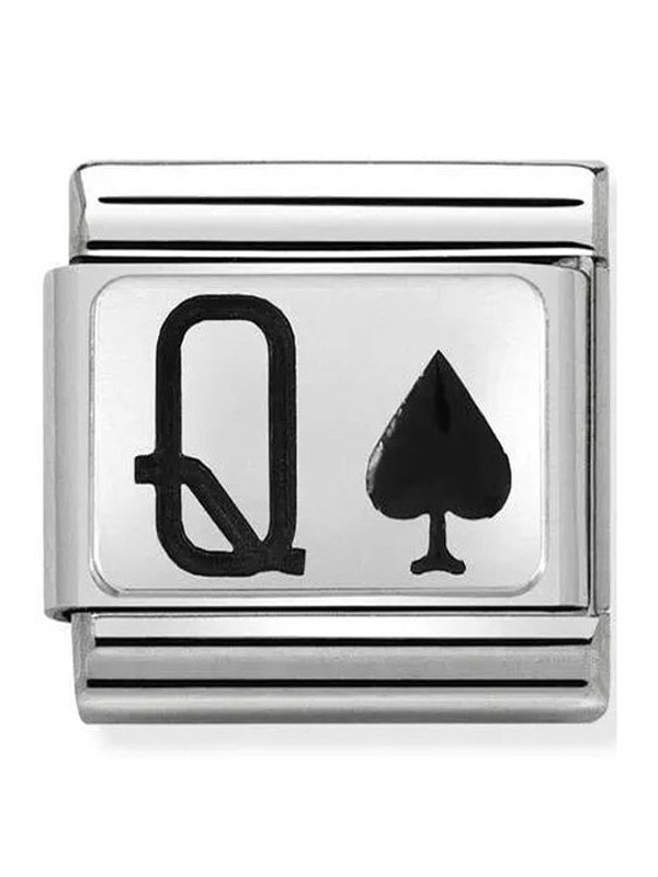 Maillon Nomination classic dame de pique en Argent