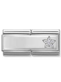 Maillon Nomination classic double Plaque étoile en Argent