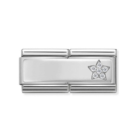 Maillon Nomination classic double Plaque étoile en Argent