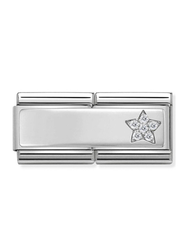 Maillon Nomination classic double Plaque étoile en Argent