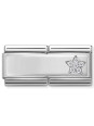 Maillon Nomination classic double Plaque étoile en Argent