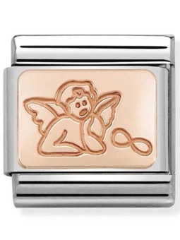 Maillon Nomination classic ange et infini Or rose