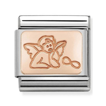 Maillon Nomination classic ange et infini Or rose