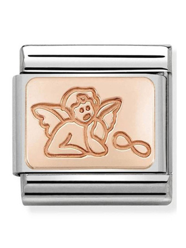 Maillon Nomination classic ange et infini Or rose