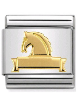 Maillon Nomination classic symbole équitation en Or