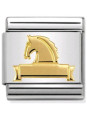 Maillon Nomination classic symbole équitation en Or