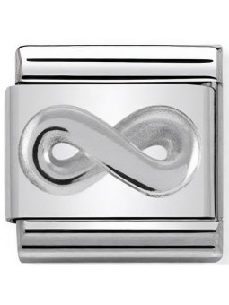 Maillon Nomination classic symbole de l'infini en Argent