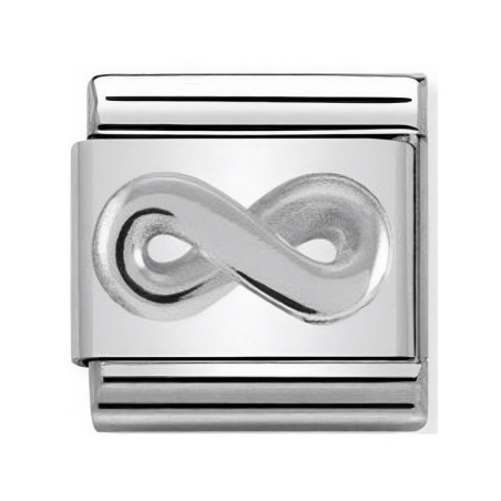 Maillon Nomination classic symbole de l'infini en Argent