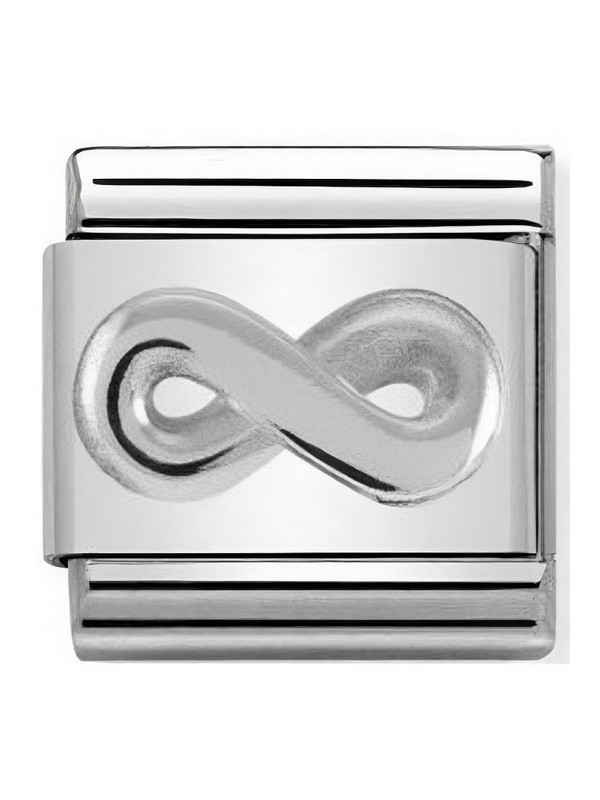 Maillon Nomination classic symbole de l'infini en Argent