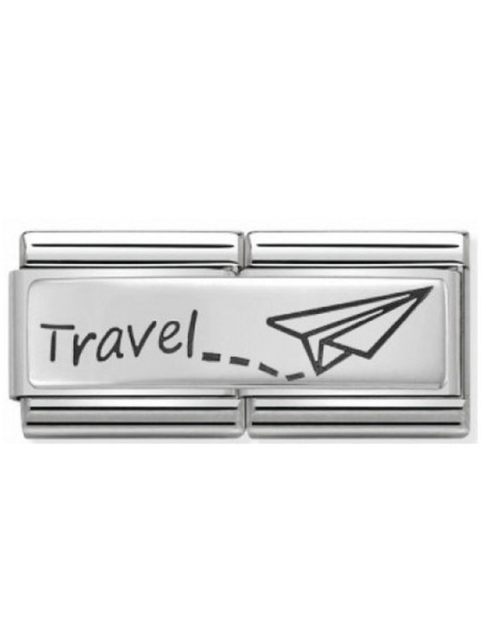 Maillon Nomination classic double Plaque Travel