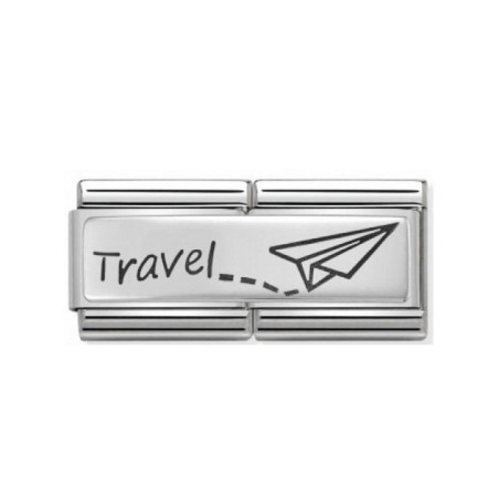 Maillon Nomination classic double Plaque Travel