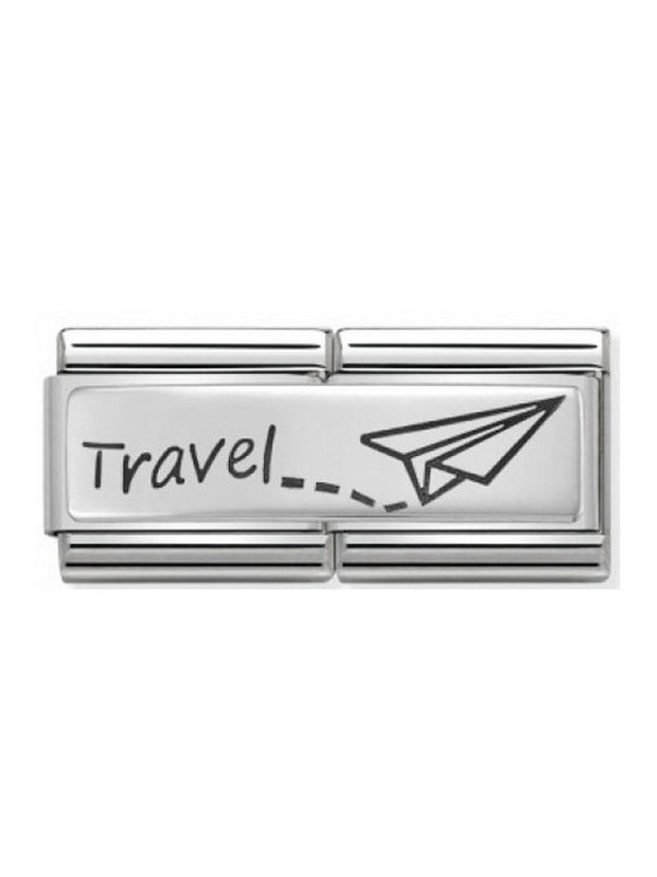 Maillon Nomination classic double Plaque Travel