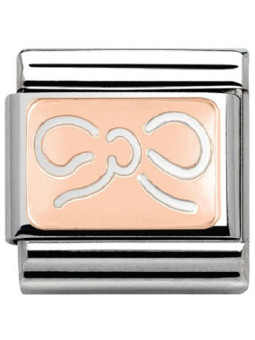 Maillon Nomination noeud Or rose