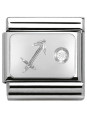 Maillon Nomination classic Sagittaire en Argent et oxyde de zirconium