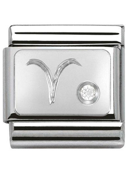 Maillon Nomination classic Bélier en Argent et oxyde de zirconium