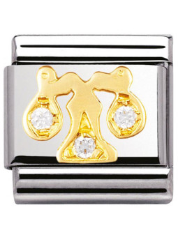 Maillon Nomination classic zodiaque Balance et pierres