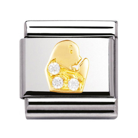 Maillon Nomination classic zodiaque Vierge et pierres