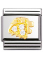 Maillon Nomination classic zodiaque Lion et pierres