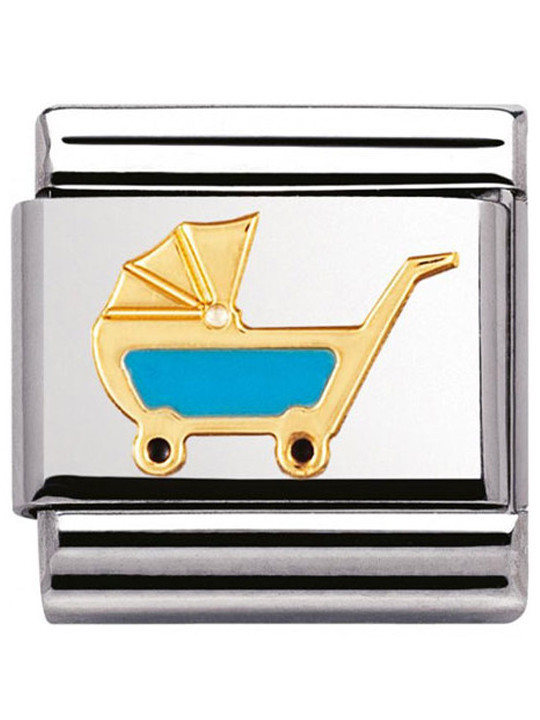 Maillon Nomination classic berceau bleu ciel