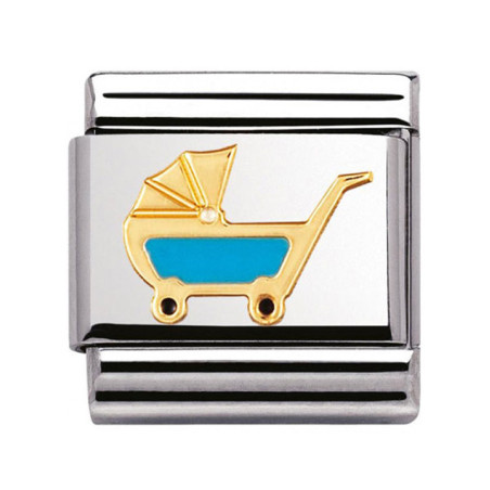 Maillon Nomination classic berceau bleu ciel