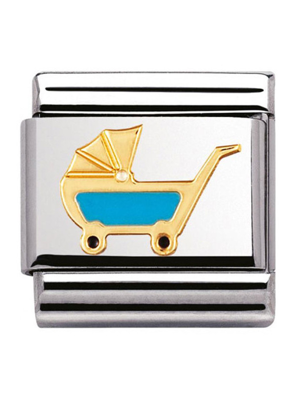 Maillon Nomination classic berceau bleu ciel