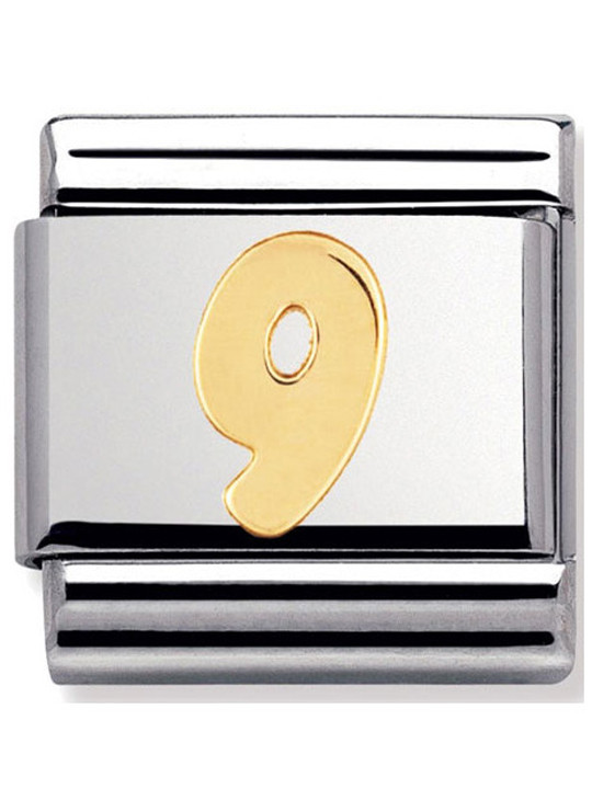 Maillon Nomination classic chiffre 9 en Or