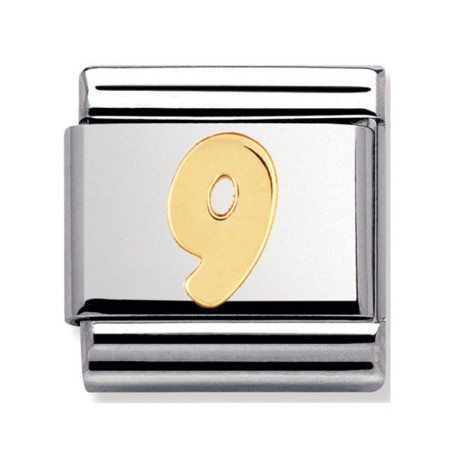 Maillon Nomination classic chiffre 9 en Or