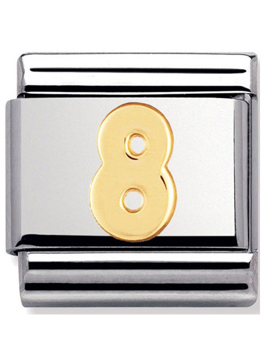 Maillon Nomination classic chiffre 8 en Or