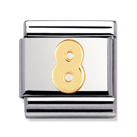 Maillon Nomination classic chiffre 8 en Or
