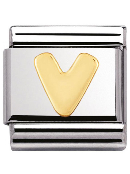 Maillon Nomination classic Lettre V standard Or