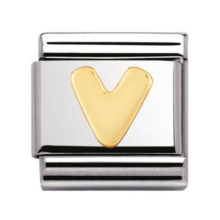 Maillon Nomination classic Lettre V standard Or