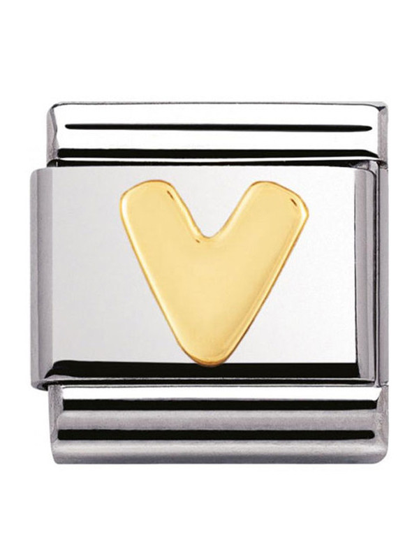 Maillon Nomination classic Lettre V standard Or