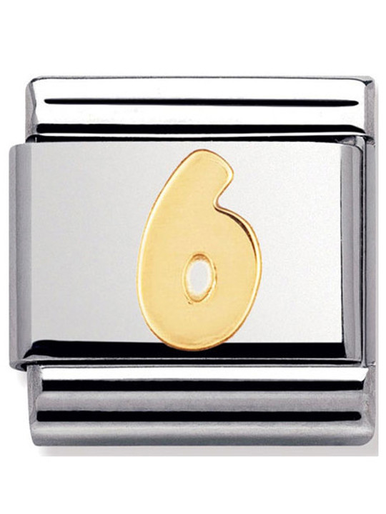 Maillon Nomination classic chiffre 6 en Or