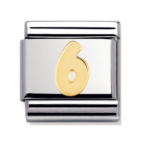 Maillon Nomination classic chiffre 6 en Or
