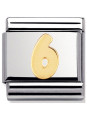 Maillon Nomination classic chiffre 6 en Or