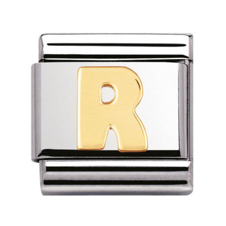 Maillon Nomination classic Lettre R standard Or