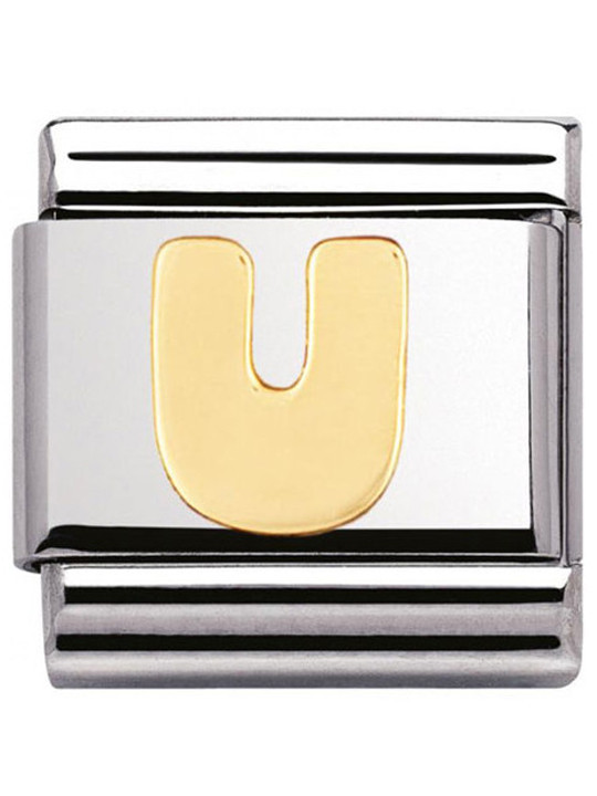 Maillon Nomination classic Lettre U standard Or