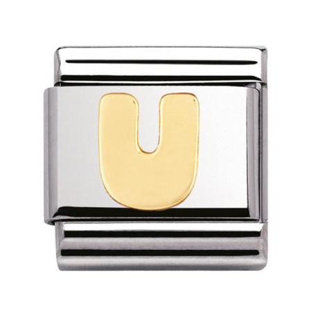 Maillon Nomination classic Lettre U standard Or